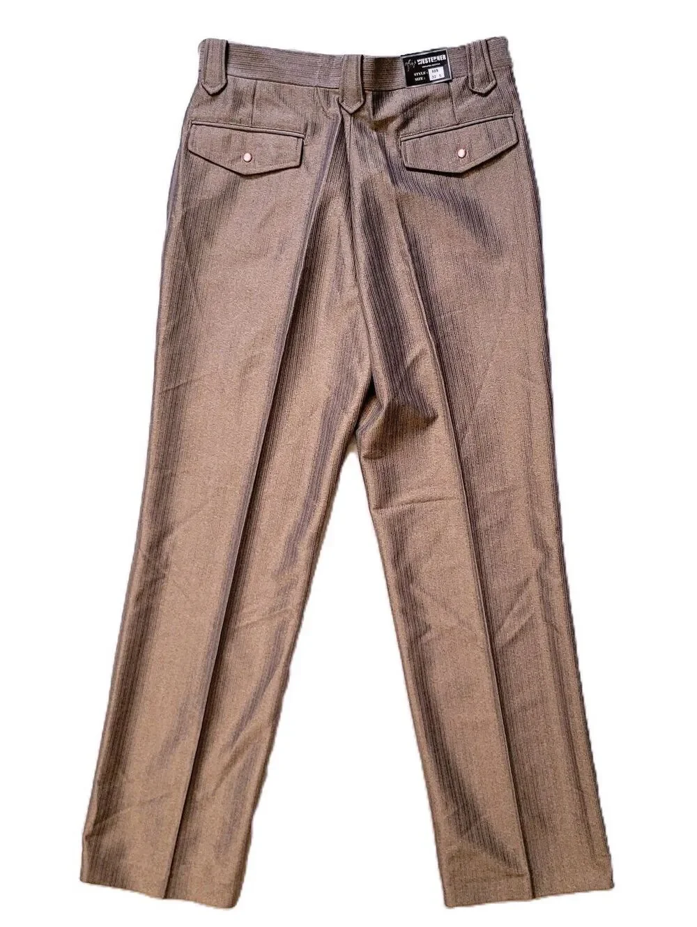 Westerner Men's 34x30 Mauve Taupe Textured Western Style Dress Pants NEW Vintage